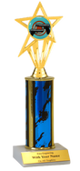 Pistol Shooting Column Insert Trophy