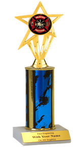 Volunteer Firefighter Column Insert Trophy