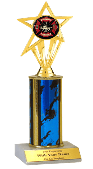 Volunteer Firefighter Column Insert Trophy