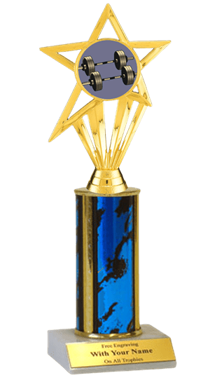 Weightlifting Column Insert Trophy