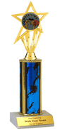 Wrestling Column Insert Trophy