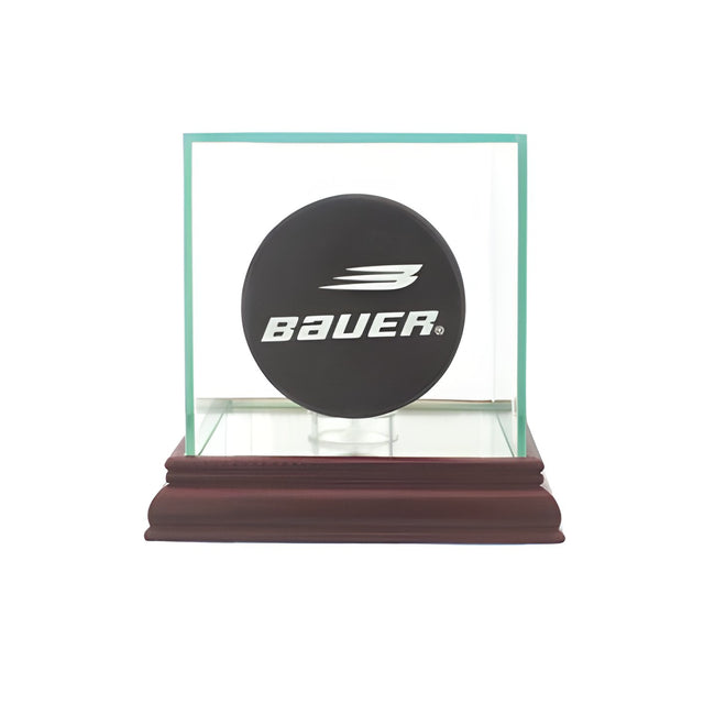 Single Hockey Puck Glass Display Case