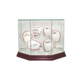 Six Baseball Glass Display Case