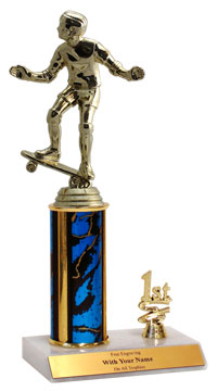 Skateboarding 1st, 2nd and 3rd Place Trophy