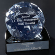 Diamond-Shaped Crystal Award with Black Base