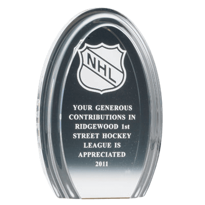 Elongated Oval Acrylic Trophy