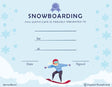 Snowboarding Award Certificate - Free Template