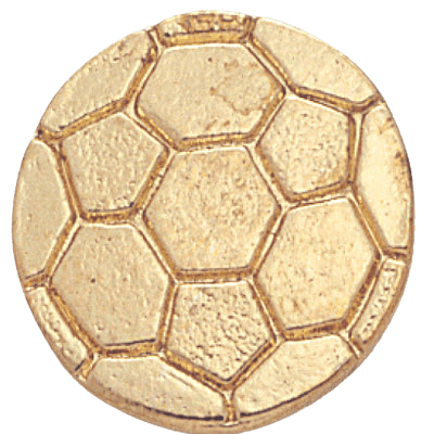 Gold Soccer Ball Letter Pin