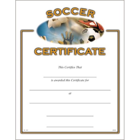 Soccer Achievement Certificate