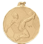 2 Inch Diamond Cut Edge Boys Soccer Medal with Ribbon