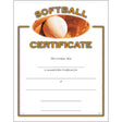 Softball Certificate