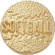 Gold Softball Letter & Lapel Pin