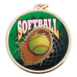 Color Softball Medal (2 3/16 Inch)