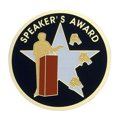 Speaker's Award Medal Insert (Etched)