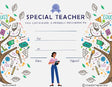 Special Teacher Certificate - Free Template - Design 1