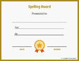 Spelling Bee Certificate - Free Printable Template