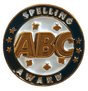 Spelling Bee Gold Enamel Lapel Pin