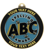 Spelling Bee Insert Medal with Personalized Rim