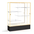 Spirit Black Display Case (Unighted), Mirror Back w/ Champagne aluminum frame finish, 72"H x 60"W x 16"D