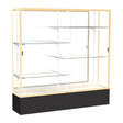 Spirit Black Display Case (Unighted), Mirror Back w/ Champagne aluminum frame finish, 72"H x 72"W x 16"D