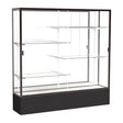 Spirit Black Display Case (Unighted), Mirror Back w/ Dark Bronze aluminum frame finish, 72"H x 72"W x 16"D