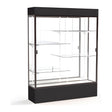 Spirit Black Display Case (Lighted), Mirror Back w/ Dark Bronze aluminum frame finish, 80"H x 60"W x 16"D