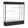 Spirit Black Display Case (Lighted), Mirror Back w/ Dark Bronze aluminum frame finish, 80"H x 72"W x 16"D