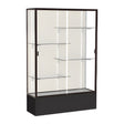 Spirit Black Display Case (Unighted), Plaque Fabric Back w/ Dark Bronze aluminum frame finish, 72"H x 48"W x 16"D