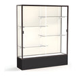 Spirit Black Display Case (Unighted), Plaque Fabric Back w/ Dark Bronze aluminum frame finish, 72"H x 60"W x 16"D
