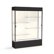 Spirit Black Display Case (Lighted), Plaque Fabric Back w/ Dark Bronze aluminum frame finish, 80"H x 60"W x 16"D