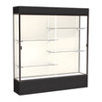 Spirit Black Display Case (Lighted), Plaque Fabric Back w/ Dark Bronze aluminum frame finish, 80"H x 72"W x 16"D