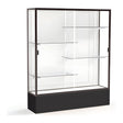 Spirit Black Display Case (Unighted), White Laminate Back w/ Dark Bronze aluminum frame finish, 72"H x 60"W x 16"D