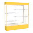 Spirit Goldenrod Display Case (Lighted), Mirror Back w/ Champagne aluminum frame finish, 80"H x 72"W x 16"D