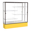 Spirit Goldenrod Display Case (Unighted), Mirror Back w/ Dark Bronze aluminum frame finish, 72"H x 72"W x 16"D