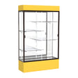 Spirit Goldenrod Display Case (Lighted), Mirror Back w/ Dark Bronze aluminum frame finish, 80"H x 48"W x 16"D