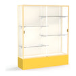 Spirit Goldenrod Display Case (Unighted), Plaque Fabric Back w/ Champagne aluminum frame finish, 72"H x 60"W x 16"D