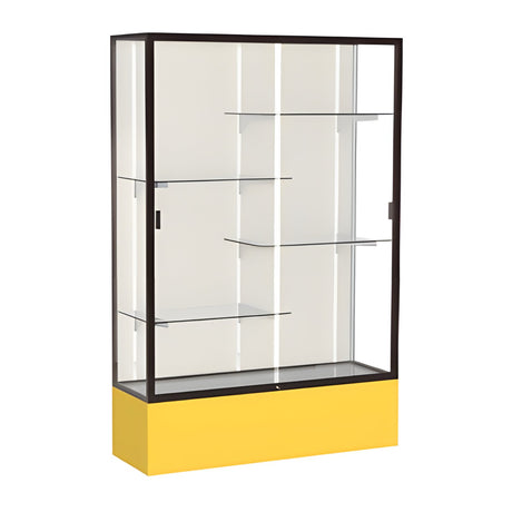 Spirit Goldenrod Display Case (Unighted), Plaque Fabric Back w/ Dark Bronze aluminum frame finish, 72"H x 48"W x 16"D