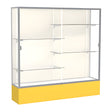 Spirit Goldenrod Display Case (Unighted), Plaque Fabric Back w/ Satin Natural aluminum frame finish, 72"H x 72"W x 16"D