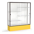 Spirit Goldenrod Display Case (Unighted), White Laminate Back w/ Dark Bronze aluminum frame finish, 72"H x 60"W x 16"D