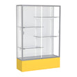 Spirit Goldenrod Display Case (Unighted), White Laminate Back w/ Satin Natural aluminum frame finish, 72"H x 48"W x 16"D
