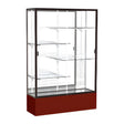 Spirit Maroon Display Case (Unighted), Mirror Back w/ Dark Bronze aluminum frame finish, 72"H x 48"W x 16"D