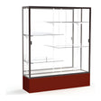 Spirit Maroon Display Case (Unighted), Mirror Back w/ Dark Bronze aluminum frame finish, 72"H x 60"W x 16"D