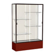 Spirit Maroon Display Case (Unighted), Plaque Fabric Back w/ Dark Bronze aluminum frame finish, 72"H x 48"W x 16"D