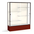 Spirit Maroon Display Case (Unighted), Plaque Fabric Back w/ Dark Bronze aluminum frame finish, 72"H x 60"W x 16"D