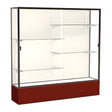 Spirit Maroon Display Case (Unighted), Plaque Fabric Back w/ Dark Bronze aluminum frame finish, 72"H x 72"W x 16"D