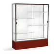 Spirit Maroon Display Case (Unighted), White Laminate Back w/ Dark Bronze aluminum frame finish, 72"H x 60"W x 16"D