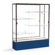 Spirit Navy Display Case (Unighted), Mirror Back w/ Dark Bronze aluminum frame finish, 72"H x 60"W x 16"D