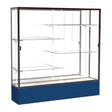 Spirit Navy Display Case (Unighted), Mirror Back w/ Dark Bronze aluminum frame finish, 72"H x 72"W x 16"D