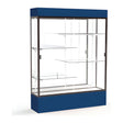 Spirit Navy Display Case (Lighted), Mirror Back w/ Dark Bronze aluminum frame finish, 80"H x 60"W x 16"D