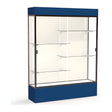Spirit Navy Display Case (Lighted), Plaque Fabric Back w/ Dark Bronze aluminum frame finish, 80"H x 60"W x 16"D